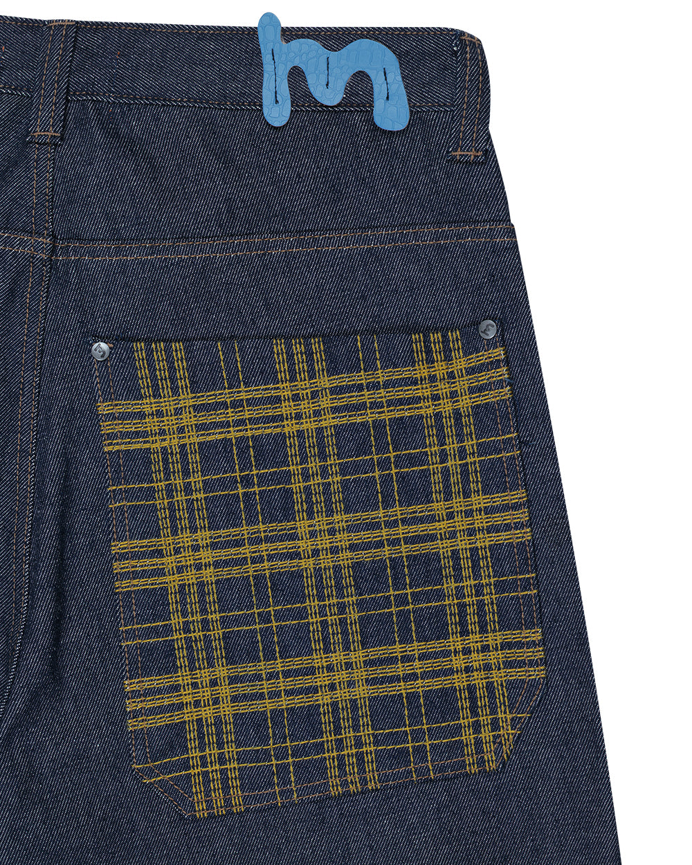 BERMUDA JEANS - BOLSO XADREZ